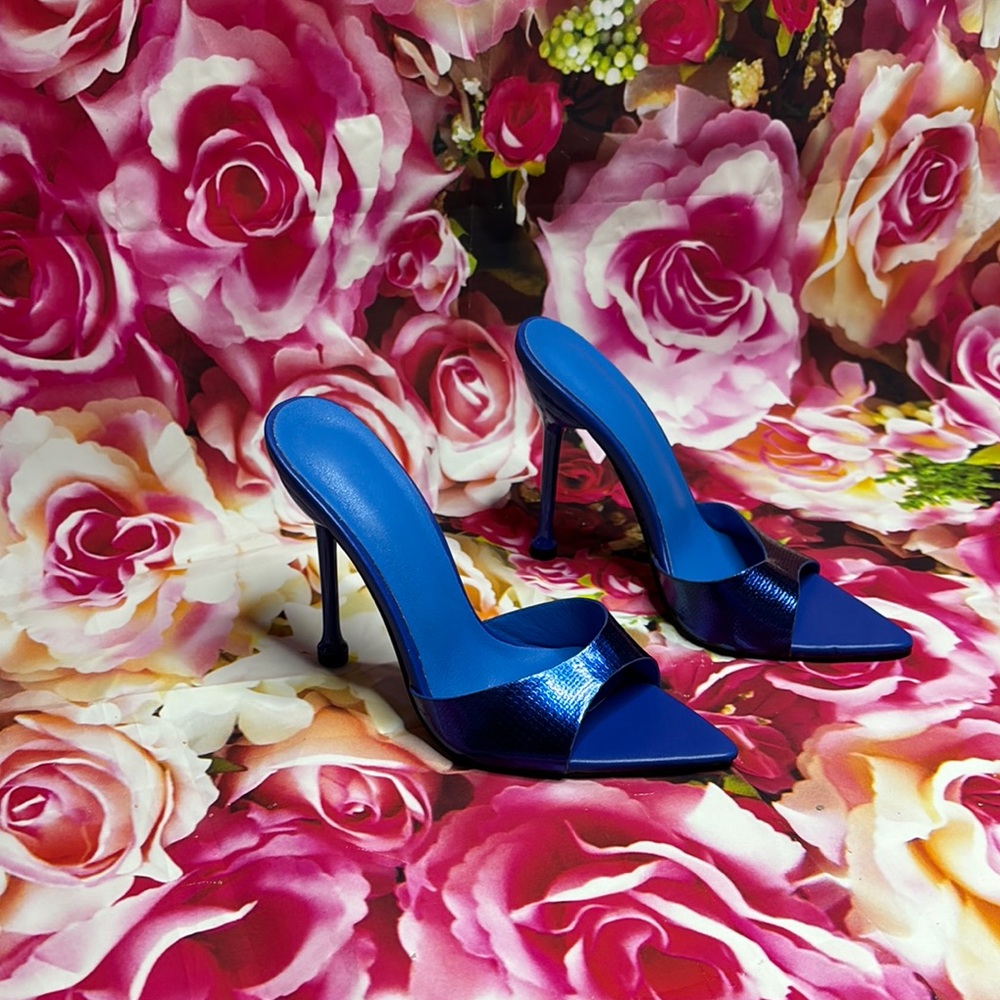 Elegant Blue Women's Heels